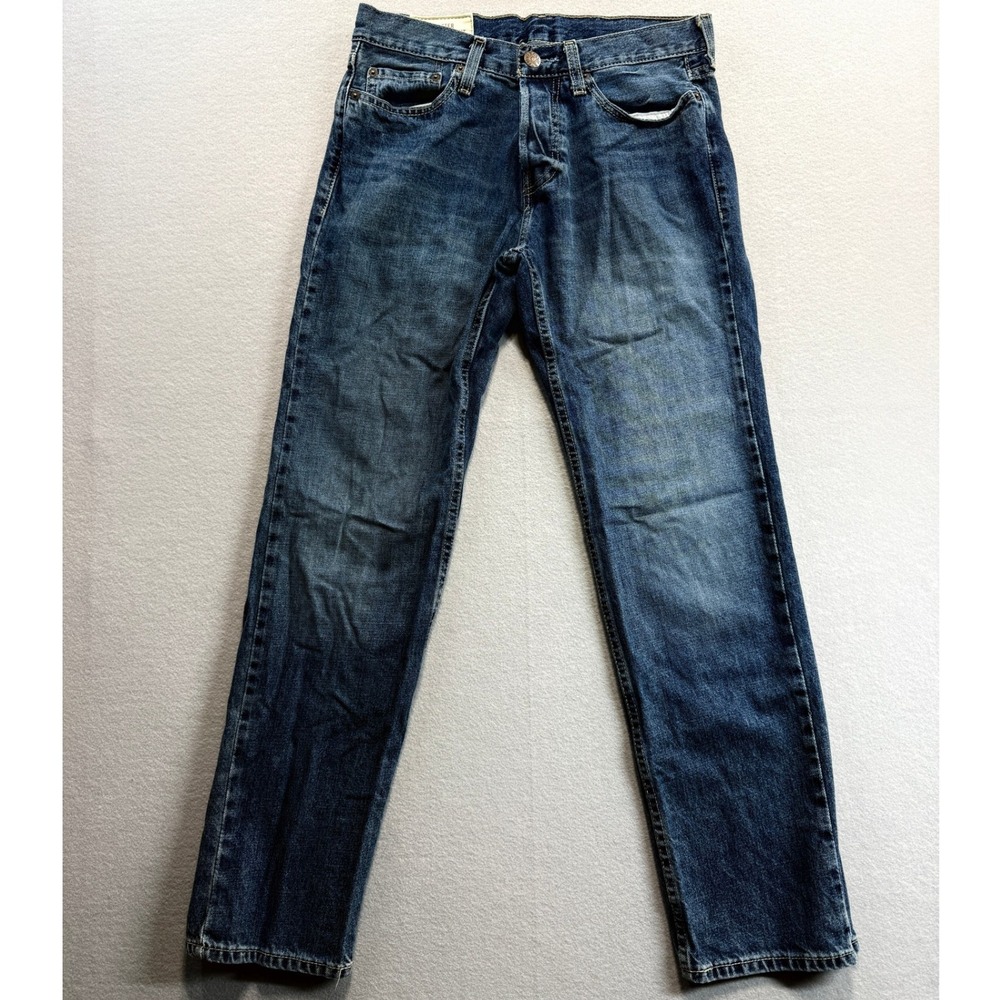 Hollister Classic Straight Jeans Mens 29x30 Blue Denim Button Fly Medium Wash